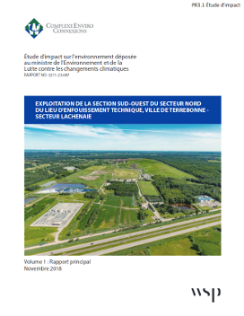 PR3.1 - COMPLEXE ENVIRO CONNEXIONS. Étude d'impact, novembre 2018, 387 pages.